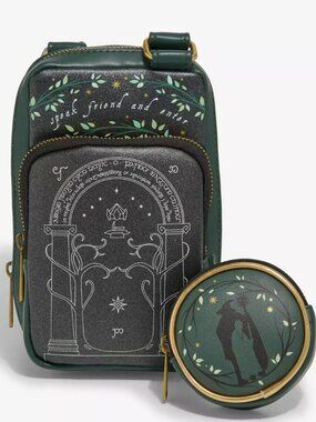 Loungefly The Lord of the Rings Doors of Durin Glow-in-the-Dark Crossbody Sling